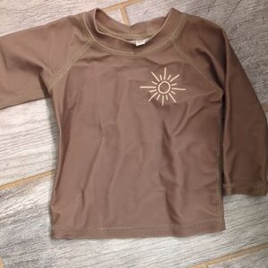 Rylee + Cru Taupe Long Sleeve with Sunburst Design